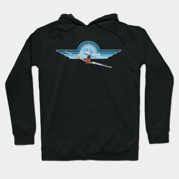 P-51 Mustang Moonlight Wings Hoodie by Kassi Skye